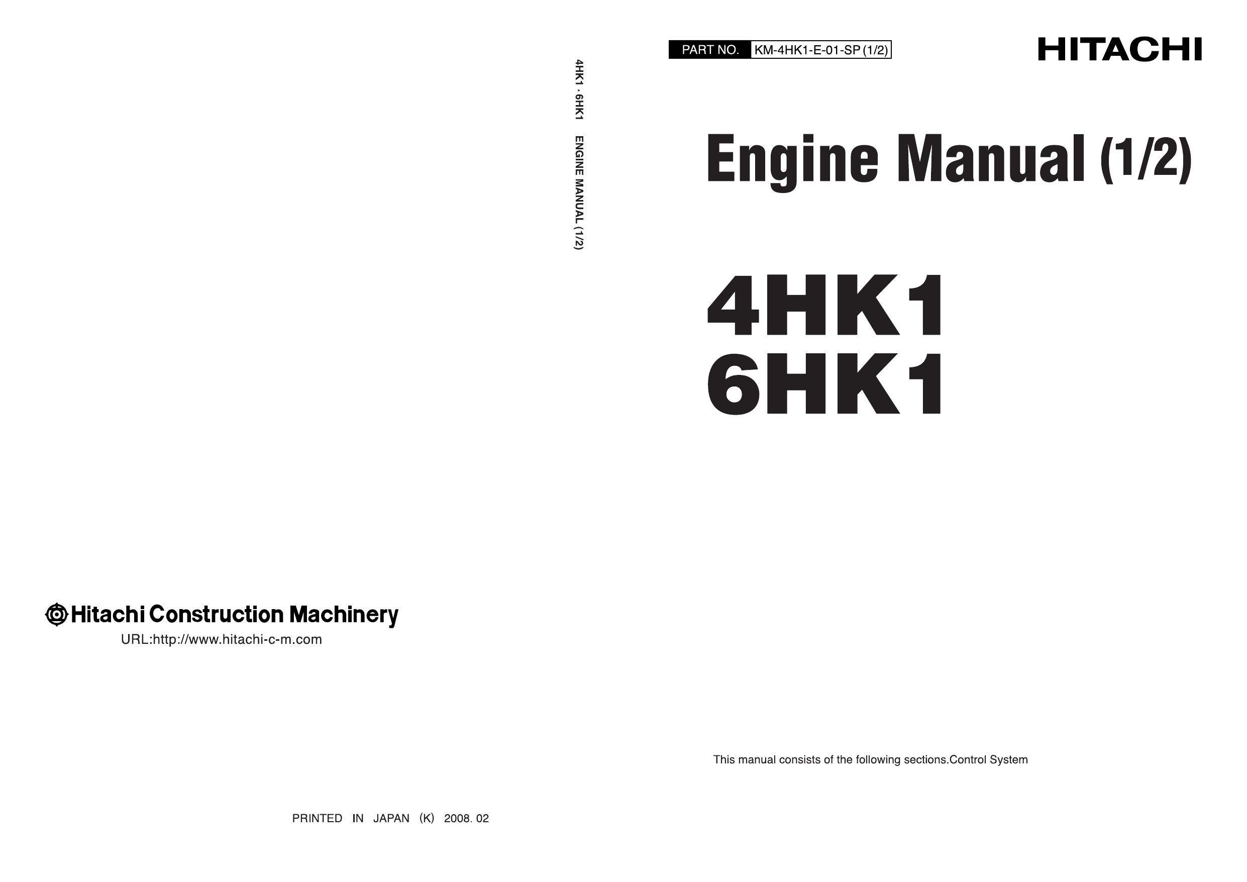 HITACHI ENGINE MANUAL 4HK1 6HK1 1-2